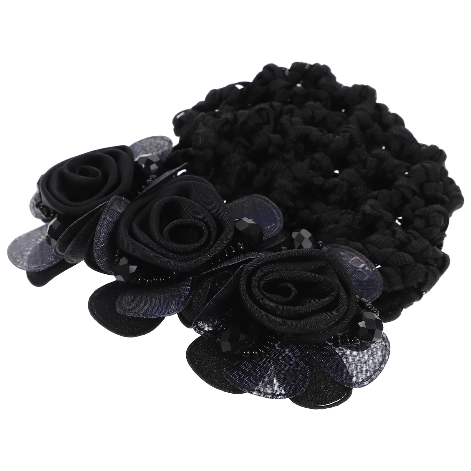 

2pcs Hair Bun Covers Women Hair Net Clip Flower Hair Bun Nets for Ballet Dancers Stewardess bun cover for women