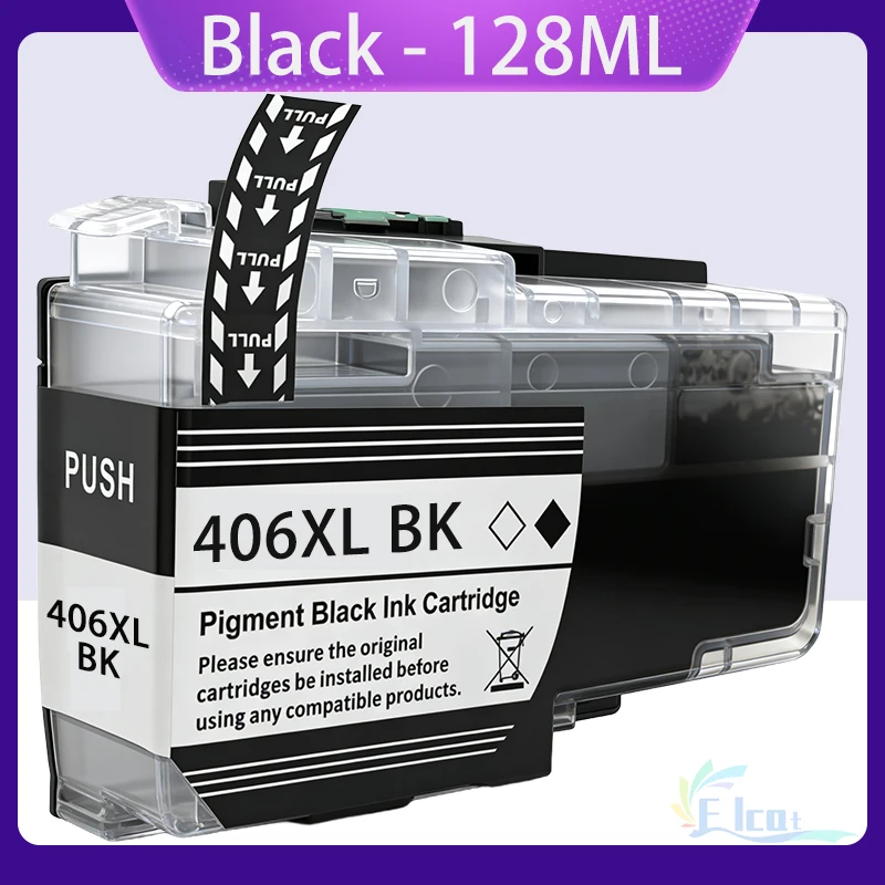 

Чернильный картридж Brother LC406 LC406XL, совместимый с принтерами MFC-J4335DW, MFC-J4345DW, MFC-J4535DW, MFC-J5855DW, J5955DW, J6555DW.