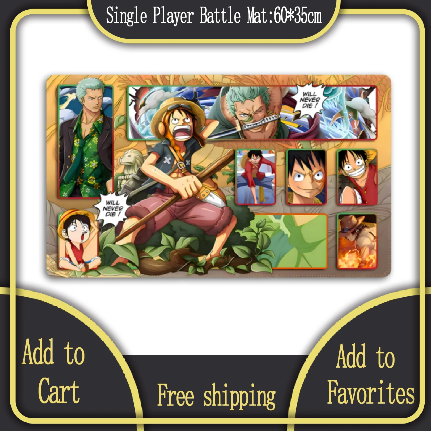 60*35*0.2cm Anime One Piece OPCG Dedicated GAME Card PlayMat Luffy Nami Collection Gifts Toys