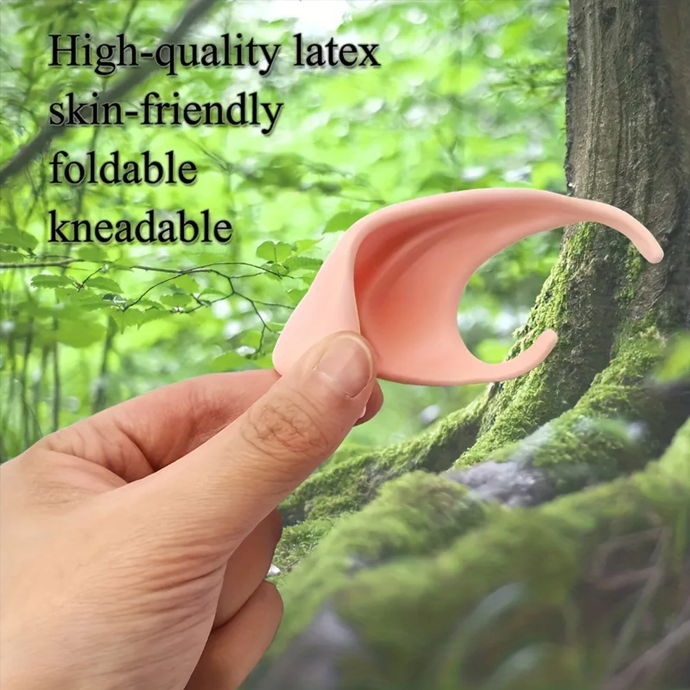 Orecchie da elfo angelo di Halloween Orecchie in lattice per accessori per costumi cosplay da fata Decorazione Puntelli per foto Giocattoli per bambini adulti