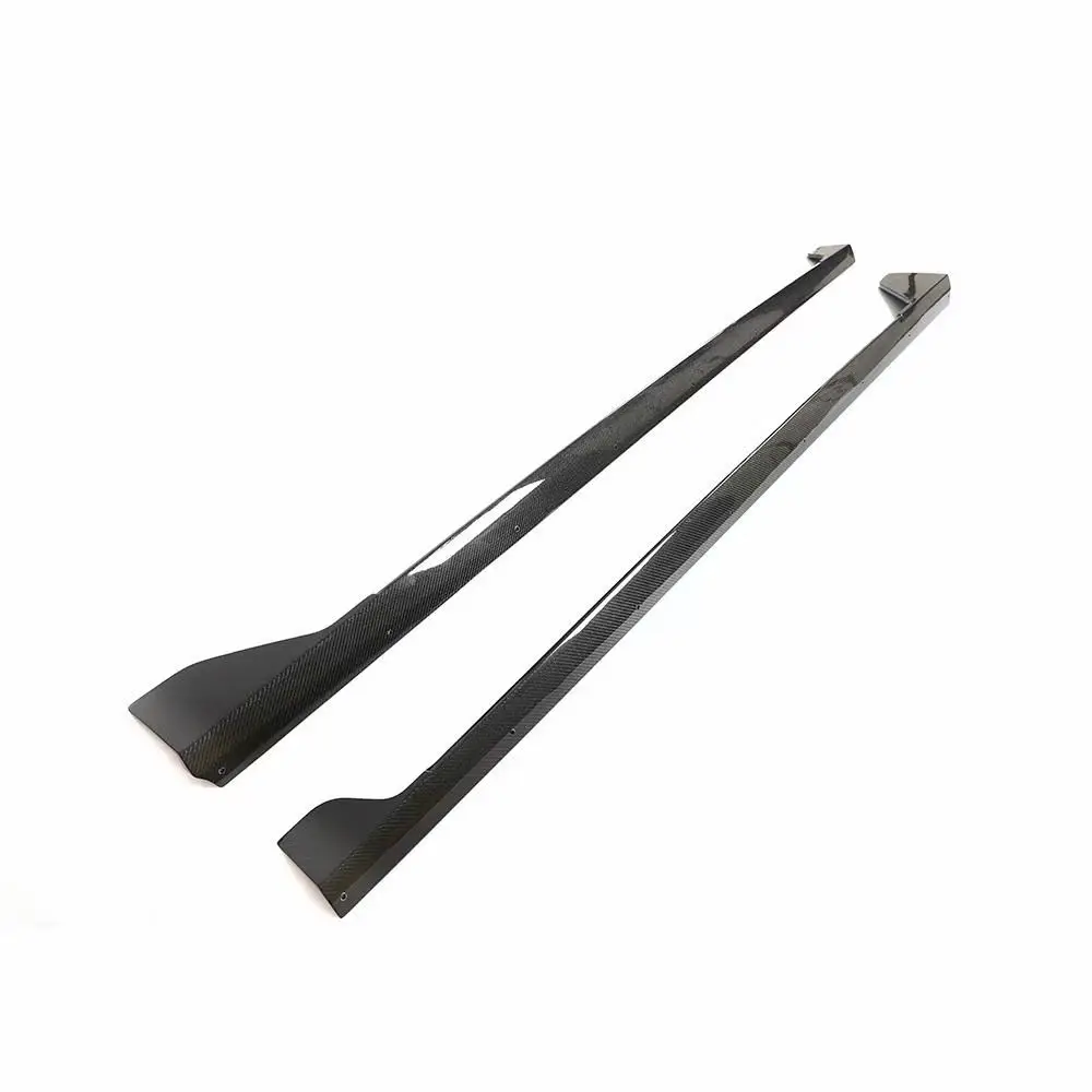 Bestselling 2022-IN Car Dry Carbon Fiber Side Skirt Suitable for BMW 2 Series G42 MC Style Double Door Extended Side Skirt 4