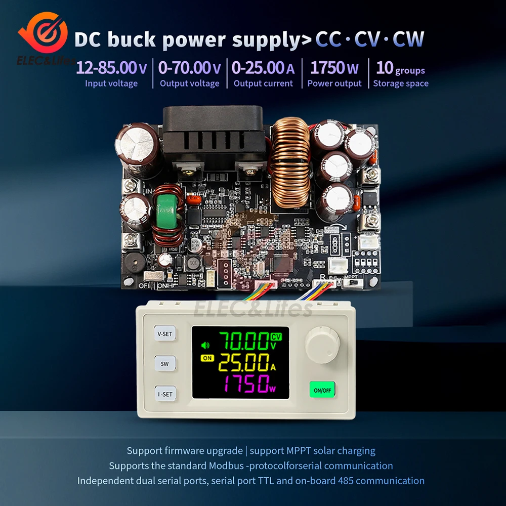 XY7025 CNC Adjustable Direct Current Stabilized Voltage Power Supply Base Plate Constant Voltage and Current Step-down Module