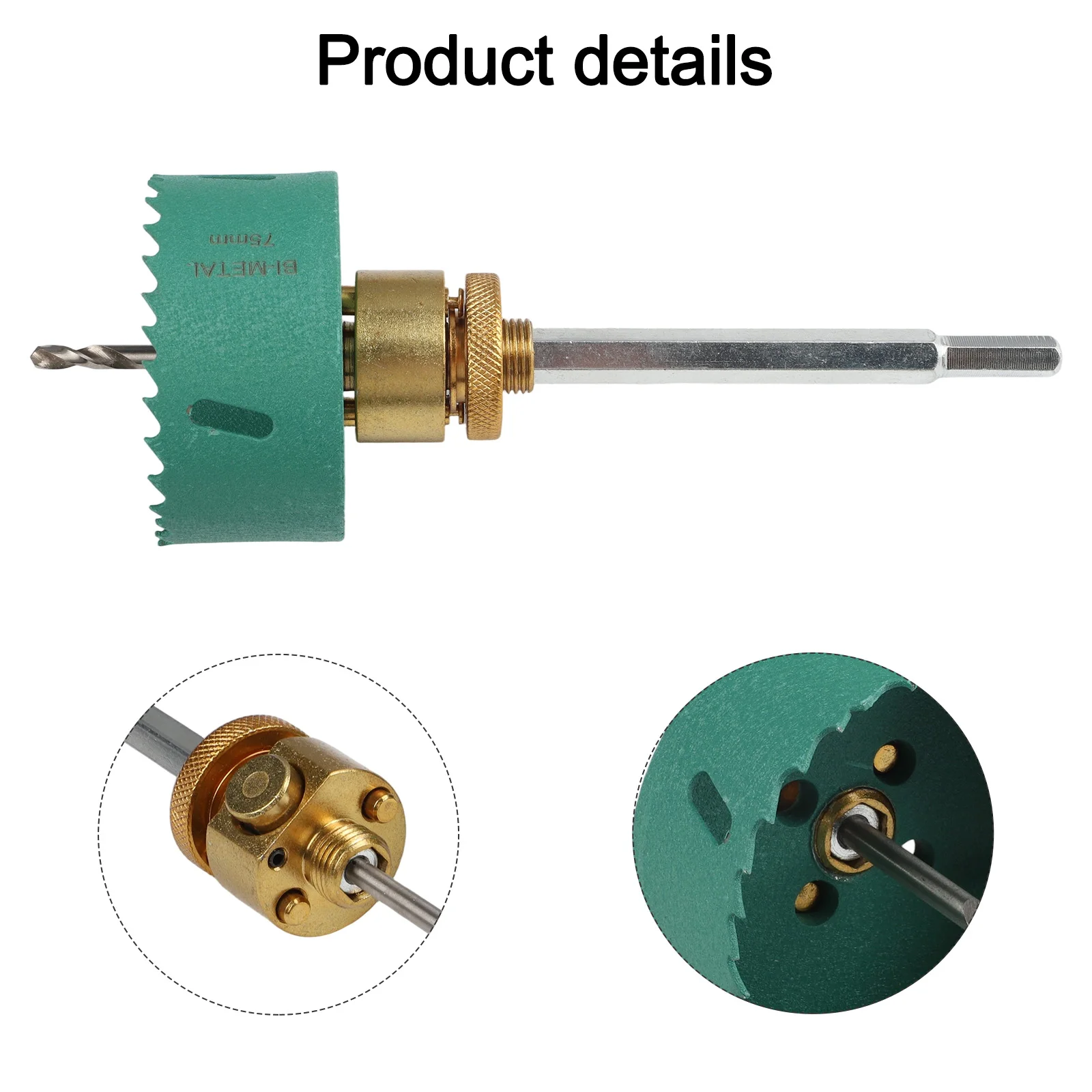 Quick Release Hole Opener Hexagonal Shank Drill 75mm Drill Bit Quick-Release Hole Opener Quick Installation Tool
