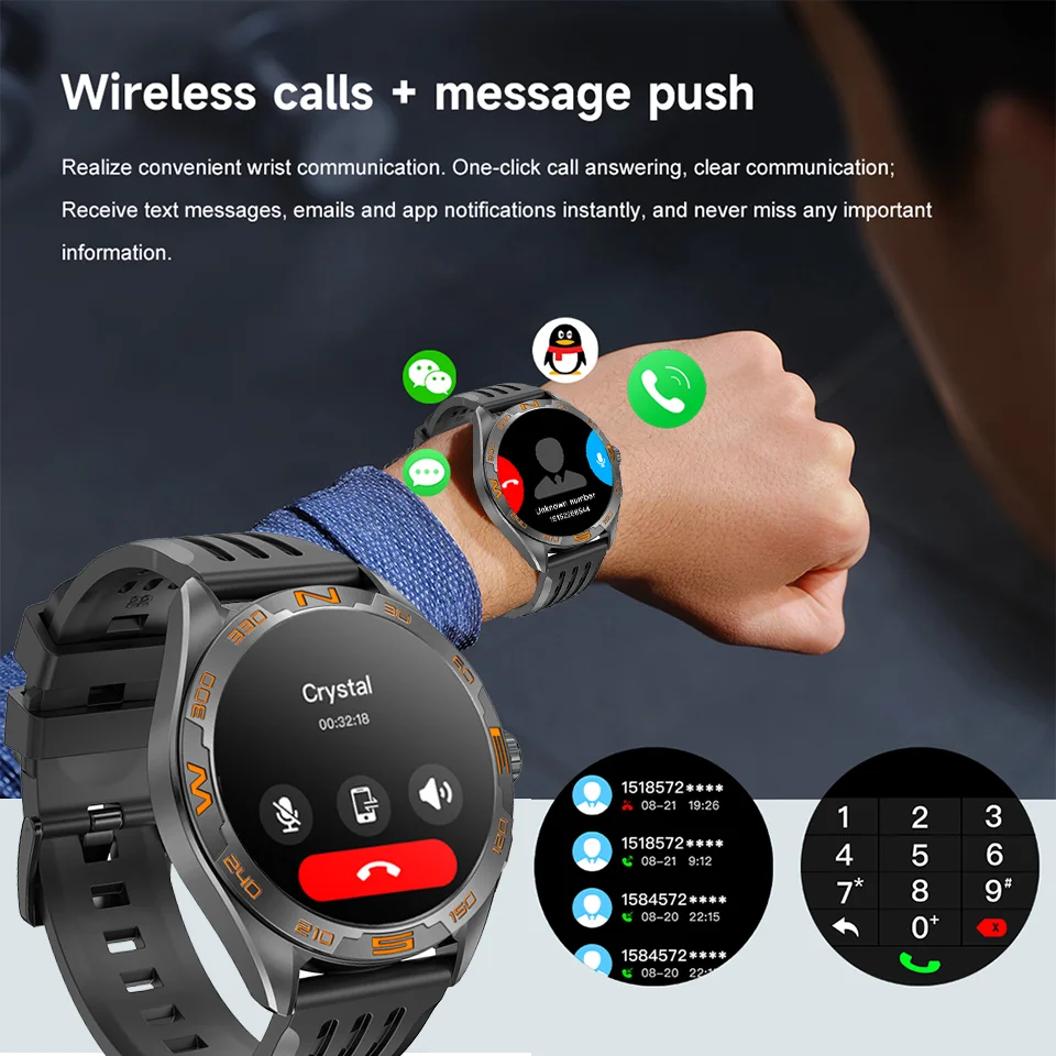 2025New حار Smartwatch الرجال GPS خريطة الملاحة 4G الذاكرة HD تسجيل المكالمات شاشة AMOLED Chatgpt الرياضة مقاوم للماء SmartWatch #6