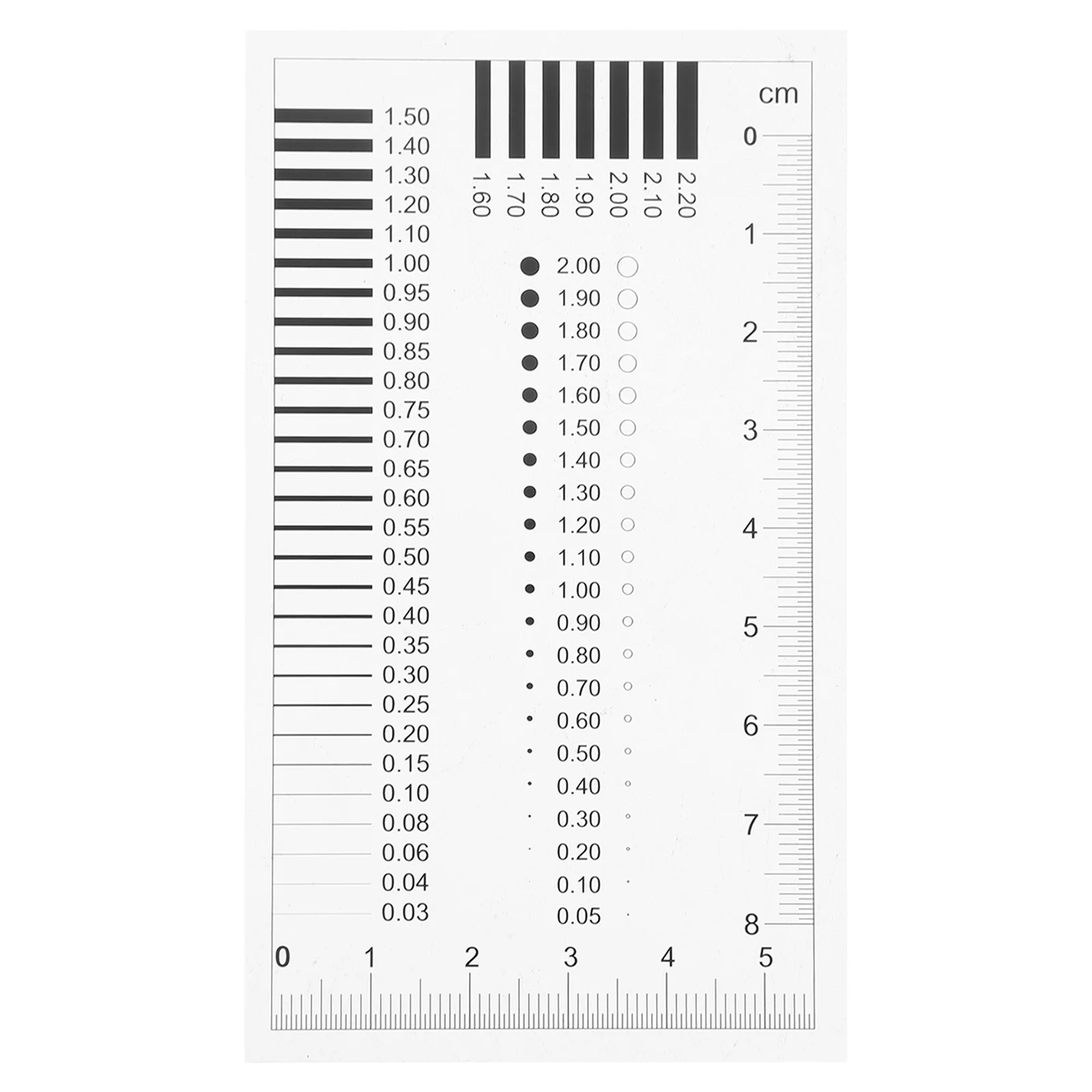 

High Precision Measure Gauge Film Ruler Measuring Badge Transparent Crack Width Inspection Tool Line Width Scratch Size