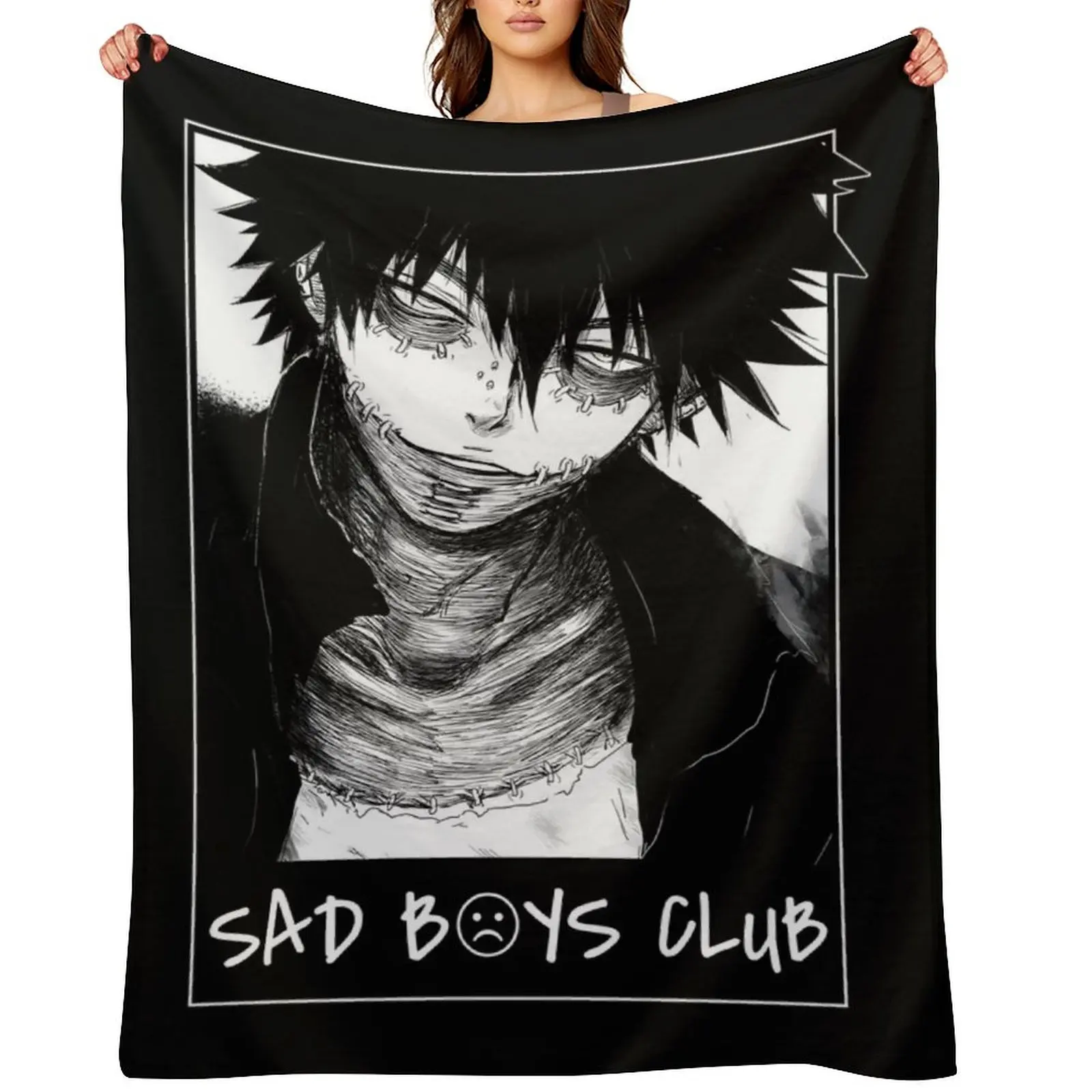 

SAD CLUB (Dabi Blueflame) Throw Blanket warm for winter Decorative Beds Decorative Sofa For Decorative Sofa Blankets