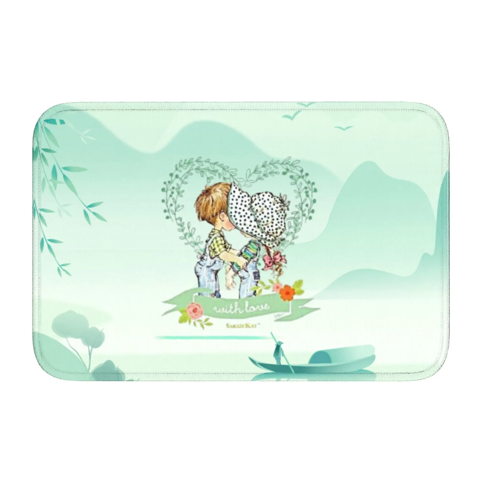 Custom Cartoon Sarah Kay  Front Door Mat Anti-Slip Indoor Absorbent Kawaii Girl  Doormat Kitchen Balcony Entrance Rug Carpet