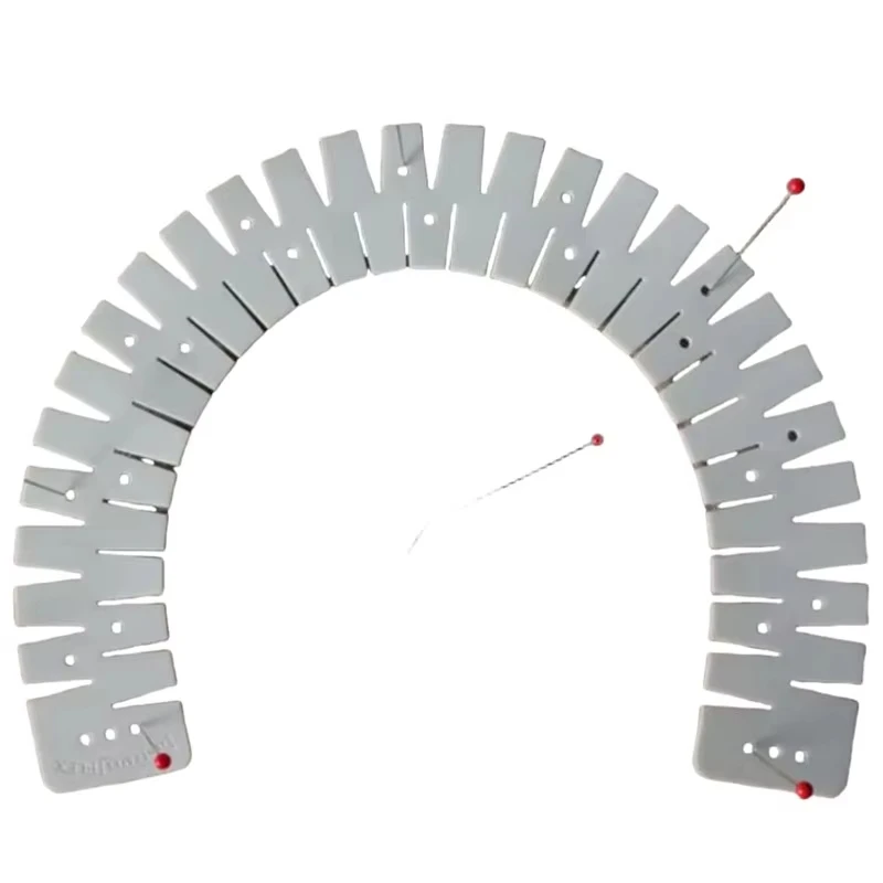 1pc Silicone Hemmer Flexible Sewing Tool Hem Ruler Sewing Auxiliary Tool with Marking Holes for Sewing Enthusiasts Gifts