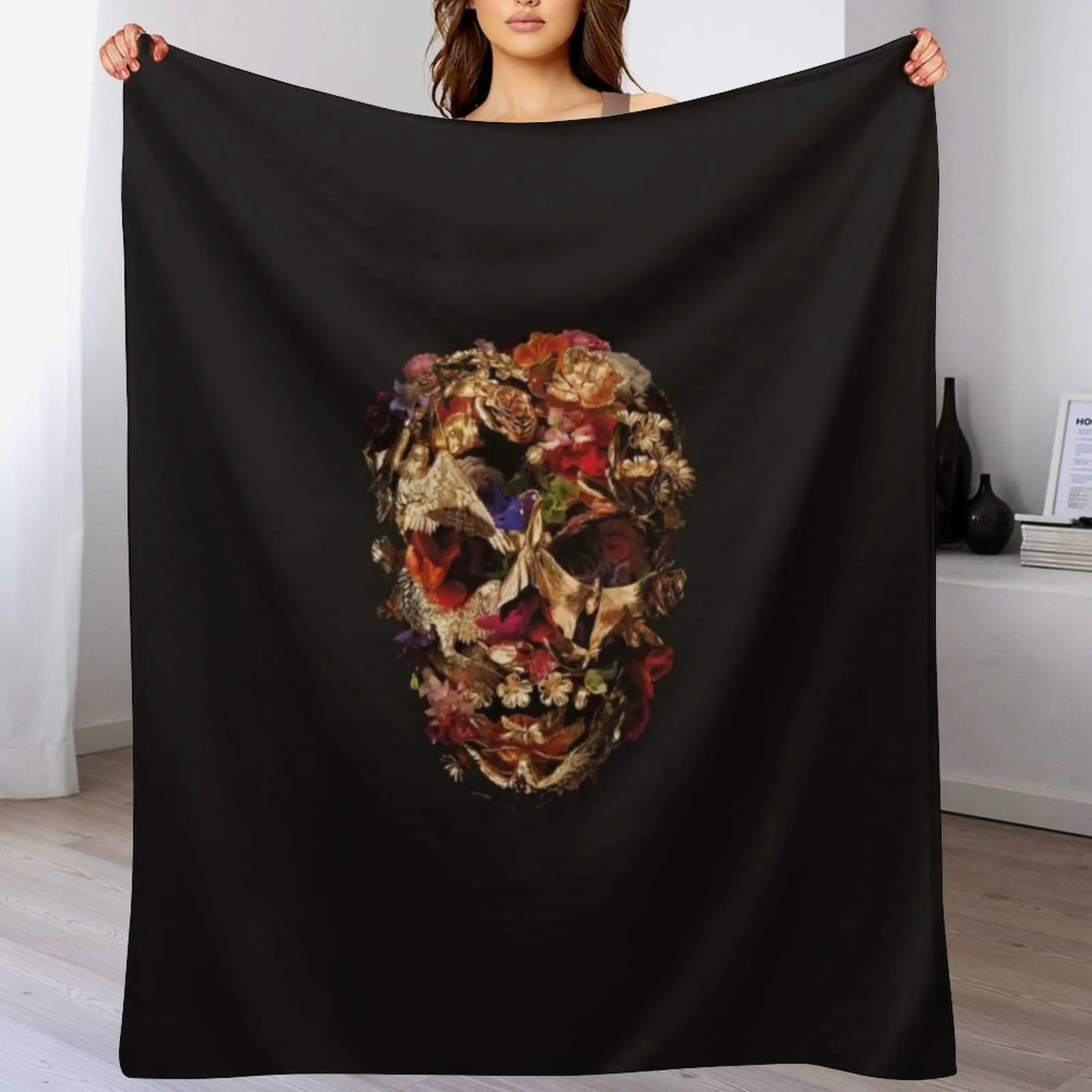 Skull Mcqueen T-shirt essentiel Throw Blanket Blankets Sofas Of Decoration Warm Decorative Sofas Blankets