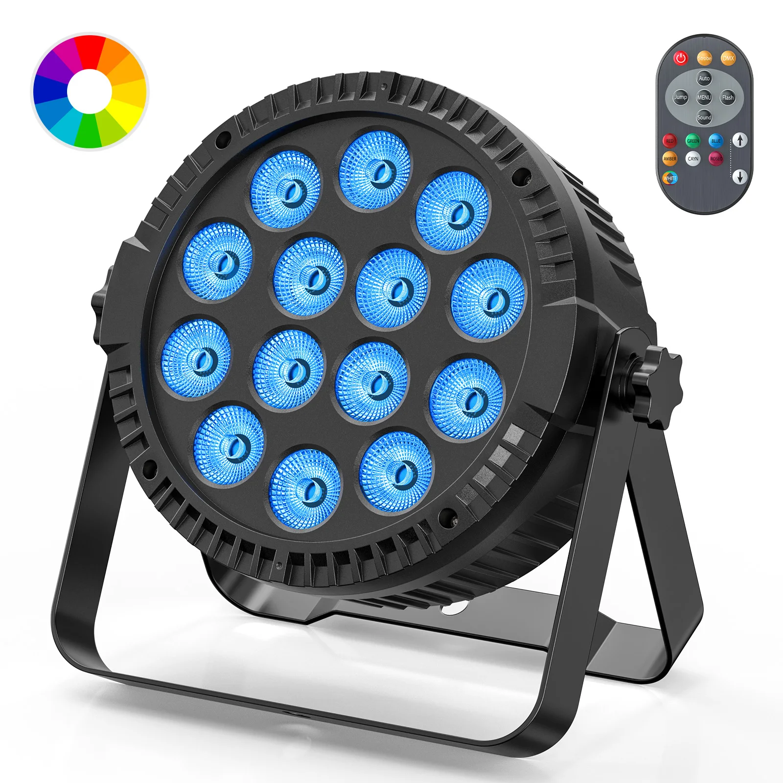 

U'King 80W Par Light Stage Light 4 in 1 RGBW 14LEDs Stage Effect Light DMX512 Par Light with Remote Control for KTV Bar DJ Disco