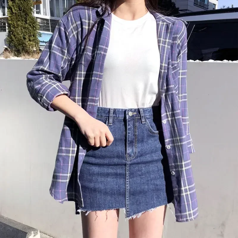 

Pop Short Mini With Pocket Blue Woman Denim Skirt High Waist Midi Zipper Jeans Skirts For Women Modest Stylish Trend Casual V