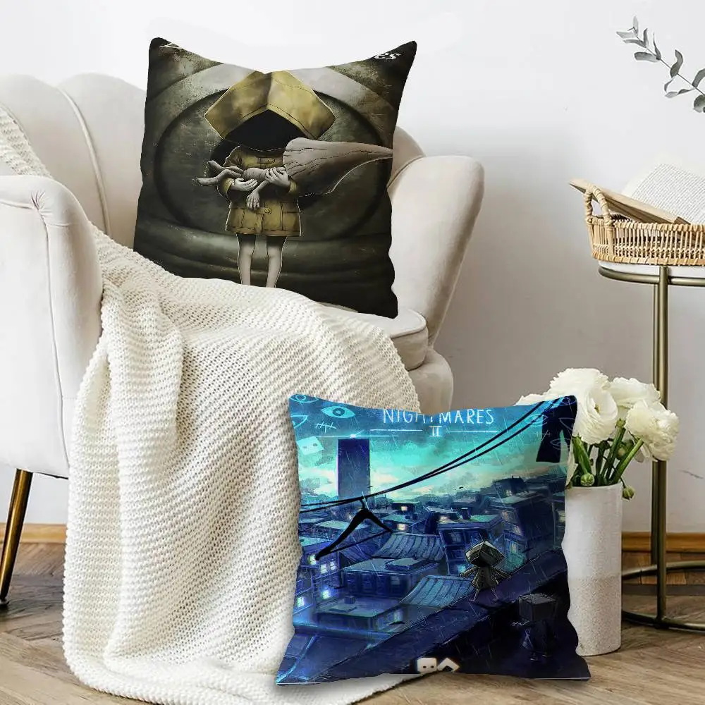 Adventure L-Little Game Nightmares Cushion Cover Car Throw Pillow Case For Sofa Car Christmas Gift 40x40cm 45x45cm