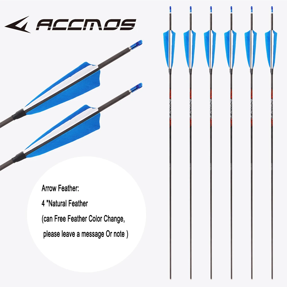 

6/12 шт., стрела из чистого углерода для стрельбы из лука, ID 4,2 мм, позвоночник 300/1500, стрела для стрельбы из лука со складным/привированием