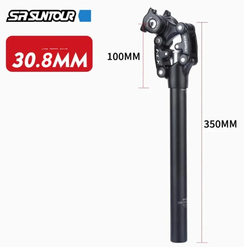 SR Suntour NCX Bicycle Damping Suspension Seat Post Mountain Bike 50mm Travel 27.2/28.6/30.0/30.4/30.9/31.6/33.9*350mm Seat Tube image 3