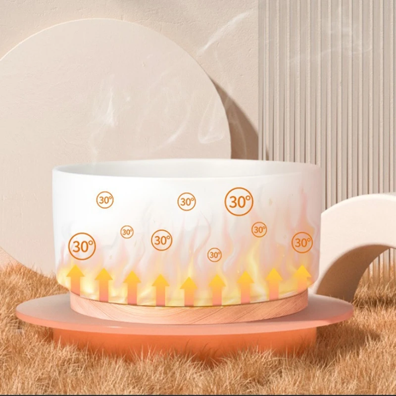 1 قطعة أطباق تسخين الحيوانات الأليفة قفص حاوية طعام الجراء الثرموستاتي الذكي