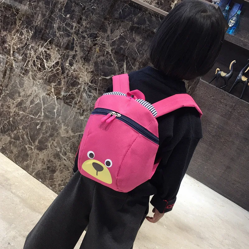 아동가방 High Quality Walking Strap Cute Anti-lost Toddler School Backpack Cartoon Bear Baby Bags Light Kindergarten Shoulder Bags