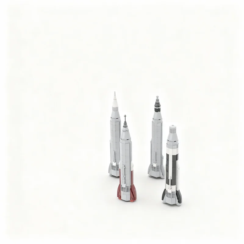2143-teiliger MOC Weltraum-Erkundungs-Atlas-Prototyp-Raketen-Modellbausatz im Maßstab 1:110, DIY-Bausatz, Geschenk, Ausstellungsstück