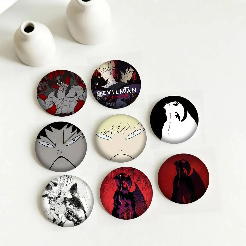 Anime Devilman Crybaby Ryo Asuka 25mm 32mm 44mm 58mm 75mm Brooches Badges Pins for Accessories Gift