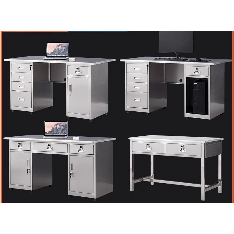 304 stainless steel desk office computer desk factory workshop console with drawer workbench checkout page
