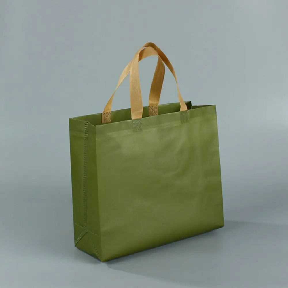 Durable with Handle DIY Green Blue Non Woven Tote Gift Bag Handbag Ecobag Eco Grocery Bag