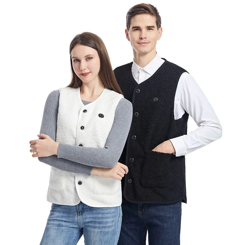 16 مناطق Vset ساخنة USB سترة ساخنة للرجال والنساء الكهربائية الحرارية الخامس الرقبة الجسم دفئا خفيفة الوزن الذكية التدفئة سترة الشتاء #5