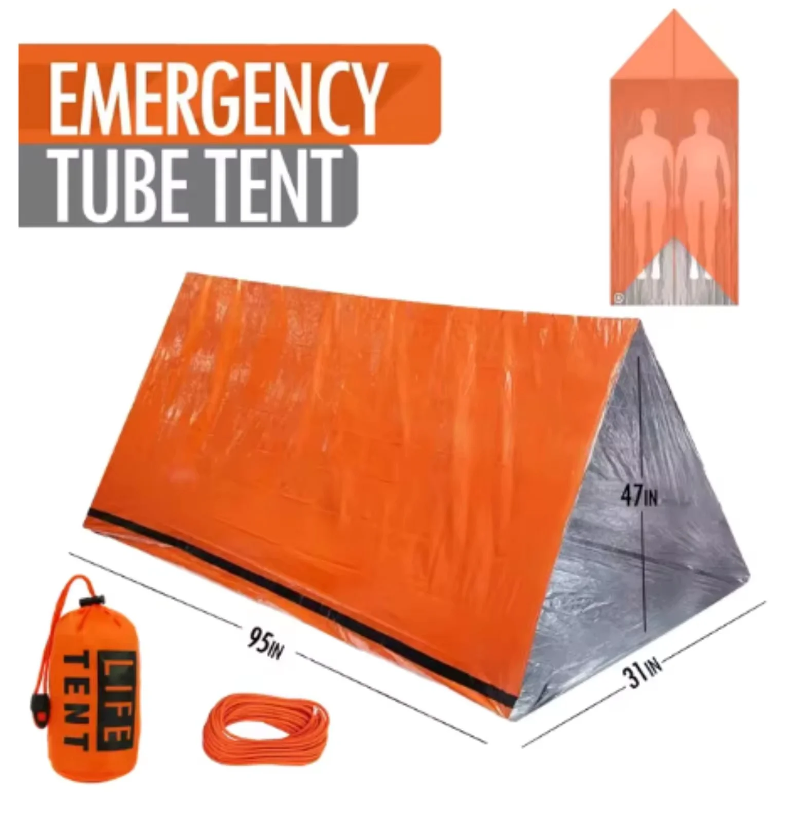 Tienda de emergencia para 2 personas, pérgola de viaje impermeable para acampar, casa de campaña familiar, tiendas turísticas, abrigo de equipo fresco