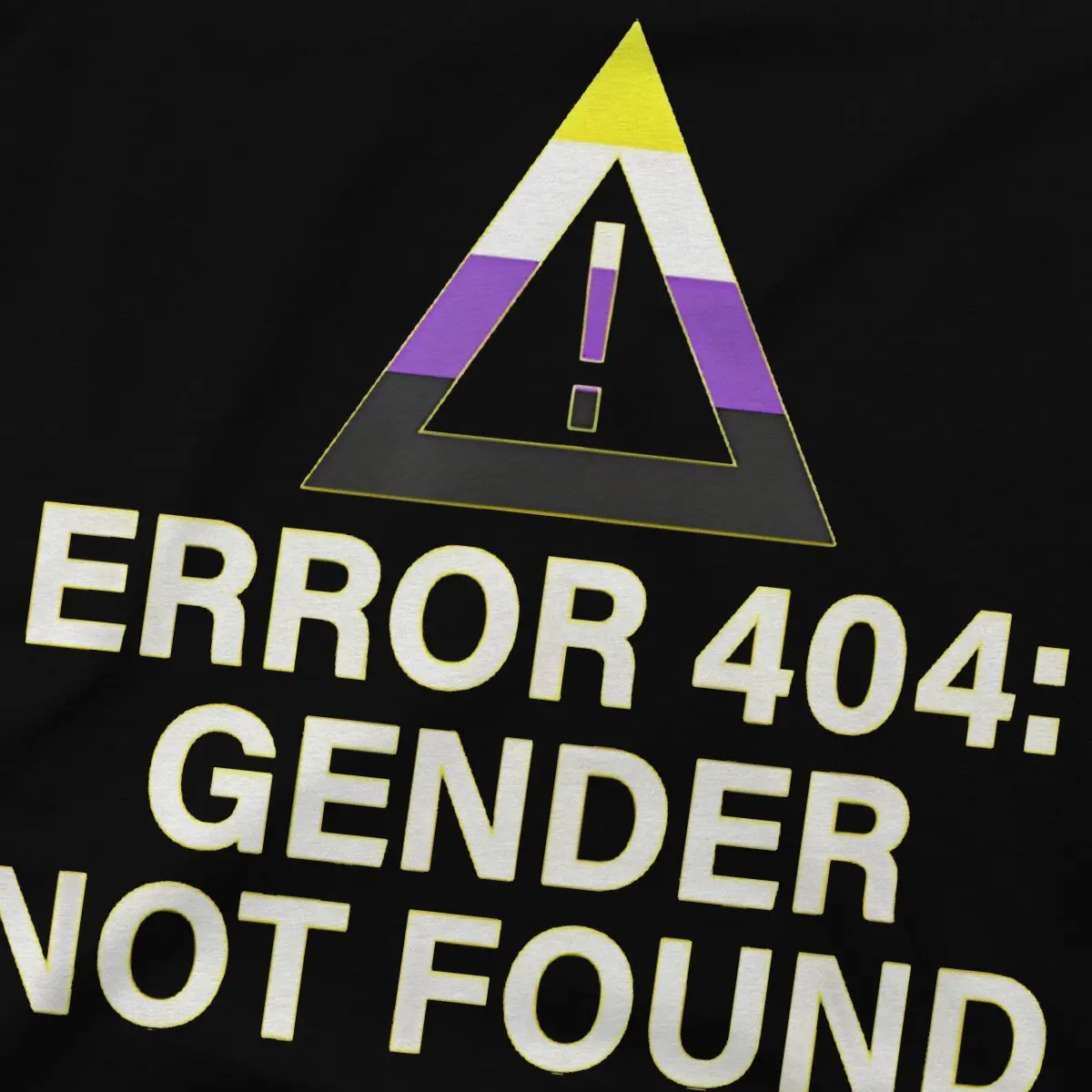 Men T-Shirt Gender Not Found Agender Non Binary Pride Awesome Cotton Tee Shirt Short Sleeve Error 404 T Shirts Crewneck Clothes