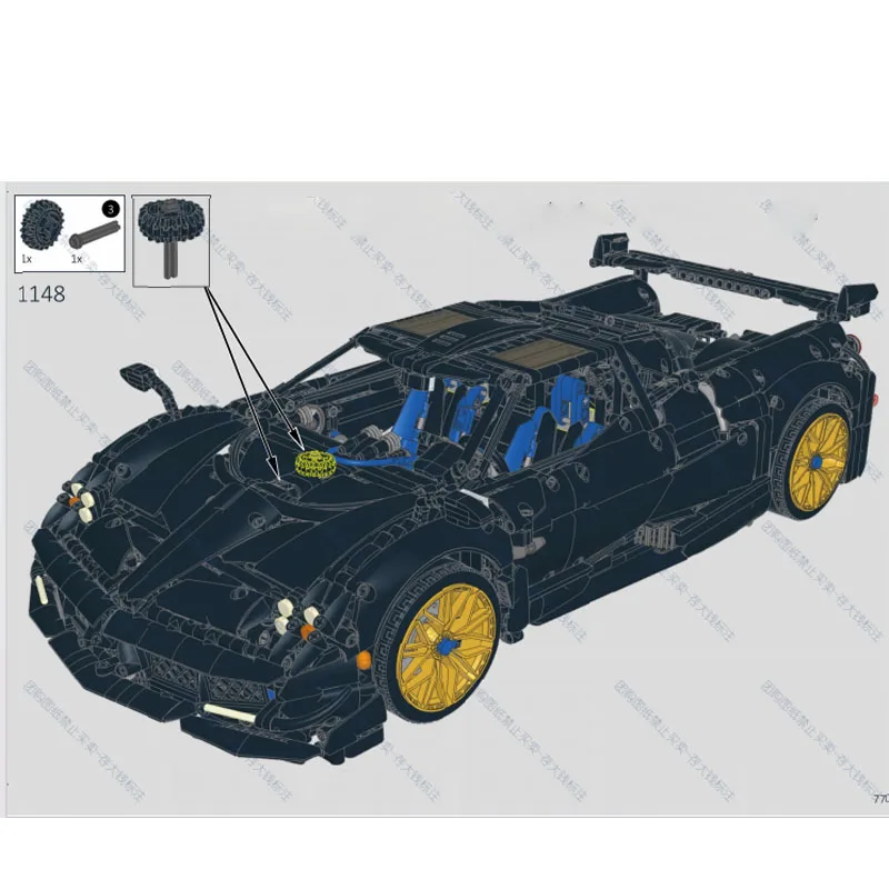 

2023 Новый супер изготовленный на заказ спортивный автомобиль Paga MOC-142670 Paga Sports Car 4706 Автозапчасти: 8 моделей строительных блоков Детская игрушка на день рождения Подарок