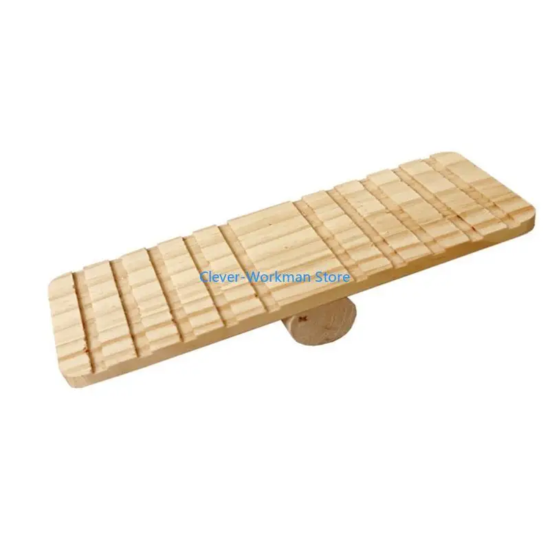 

24TD Gerbil Ladder Wooden Bridge Hammock Seesaw Suitable for Dwarf Chinchillas Wooden Seesaw for Hamster Mouse