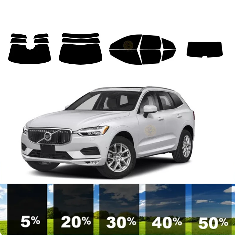 

precut Removable Window Tint Film For Car 100% UVR 5%-70%VLT Heat Insulation Carbon ﻿For VOLVO XC60 4 DR SUV 2018-2022