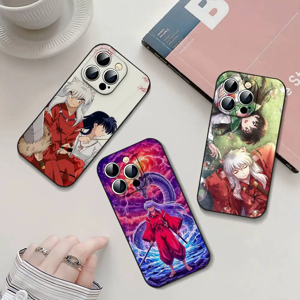 Чехол для телефона Anime I-Inuyashas Slim черного цвета, идеально подходящий для iPhone 17, 16, 15, 14, 13, 11 Pro Max, Plus, X, Xr, Xs Max, 13 Mini