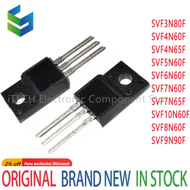 10pcs SVF3N80F SVF4N60F SVF4N65F TO220F SVF4N65 SVF5N60F SVF6N60F SVF7N60F SVF7N65F SVF8N60F SVF9N90F SVF10N60F TO-220F MOSFET