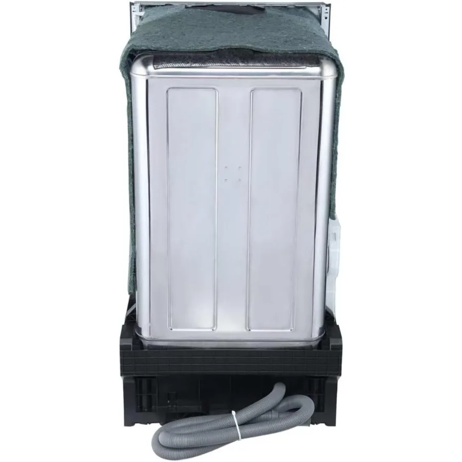 18 Inch Wide 8 Place Setting Built-In Dishwasher Stainless Steel Silver Finish Energy Efficient with Quiet Operation and Advanc