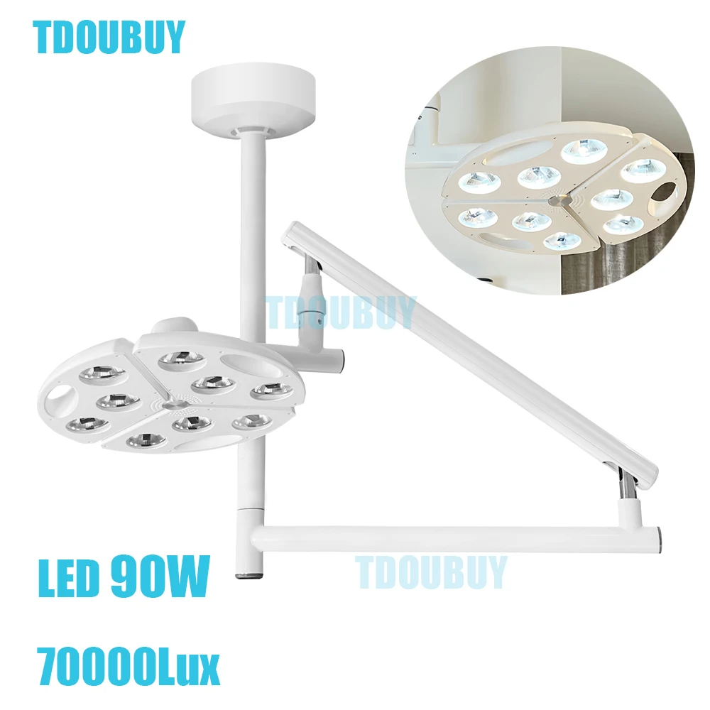 

TDOUBUY Новое обновление 90 Вт светодиодная микропластиковая хирургическая лампа медицинский свет для проверки домашних животных и косметических операций потолочное освещение