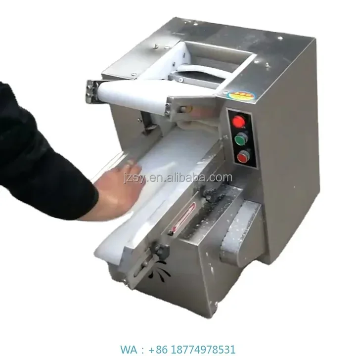 

Pizza Sheet Roller Noodle Press Equipment Commercial Stainless Steel Desktop Mini Flour Dough Pressing Machine Electric