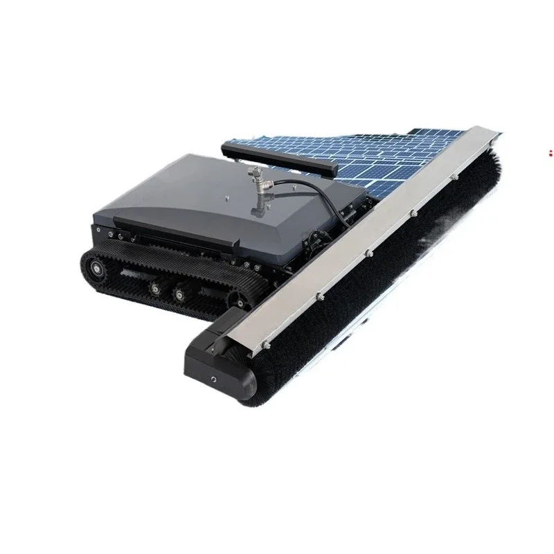 Solar photovoltaic panel engineering system cleaning brush roller plate automatic cleaning efficient dust removal
