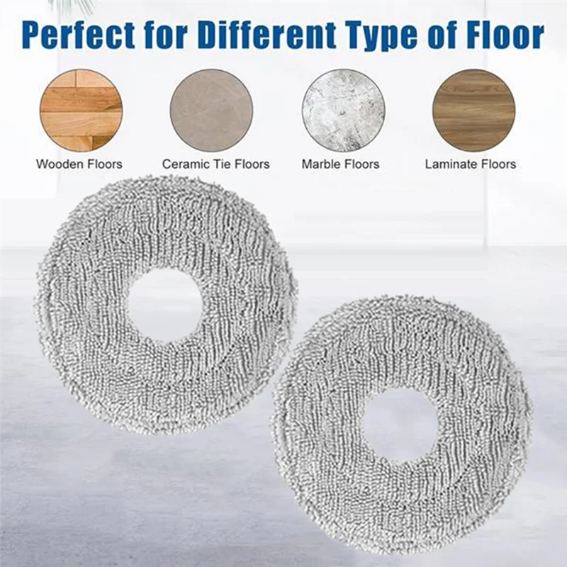 【24 Hours-Sale!】14PCS Mop Cloth Pads For JONR P20 PRO Vacuum Cleaner Replacement Parts Microfiber Mop Cloth