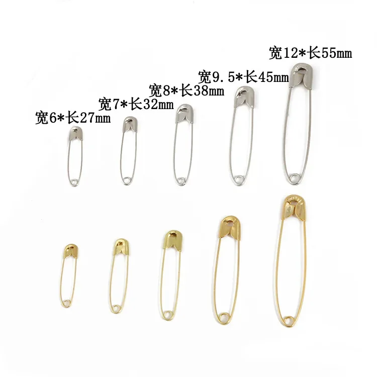 Hot Sale 50/100Pcs Safety Pins DIY Sewing Tools Accessory Silver Metal Needles Large Safety Pin Small Brooch Apparel Accessories