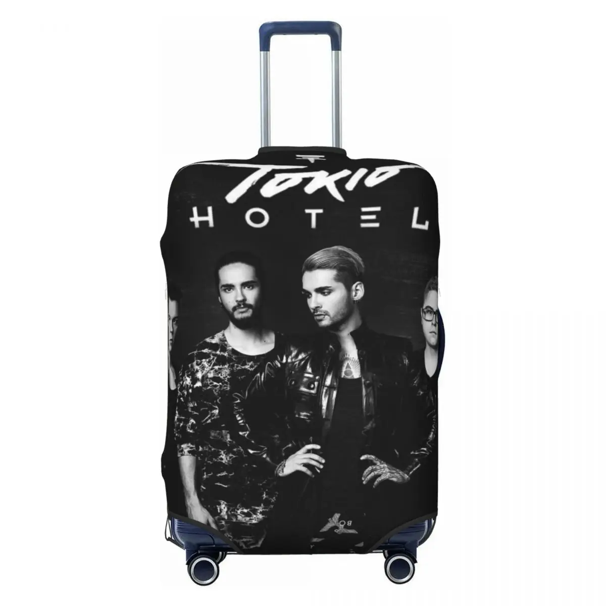 

Пользовательский чехол для багажа отеля Tokio, эластичный защитный чехол для дорожного чемодана в стиле поп-рок, подходит для 18-32 дюймов