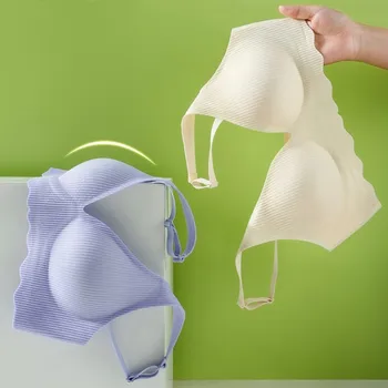 Seamless Bras สําหรับผู้หญิงสายฟรี Push Up Bra หญิงเซ็กซี่ชุดชั้นใน 3/4 ถ้วยชุดชั้นในลึก V Brassiere Comfort Intimates