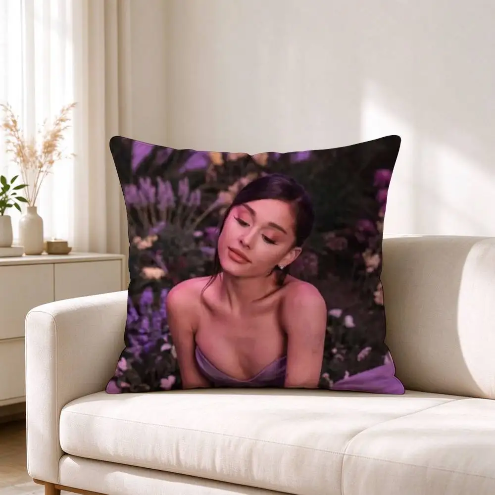 A-Ariana Grande Female Singer Square Double-Sided printed Pillow Case Bedroom Bedside Pillow Sofa Cushion Cover 5