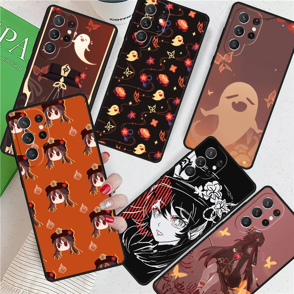 

Чехол для телефона Genshin Impact Hu Tao для Samsung Galaxy S24 Ultra S21 S22 S8 S9 S10E Note 10 20 Plus FE S23