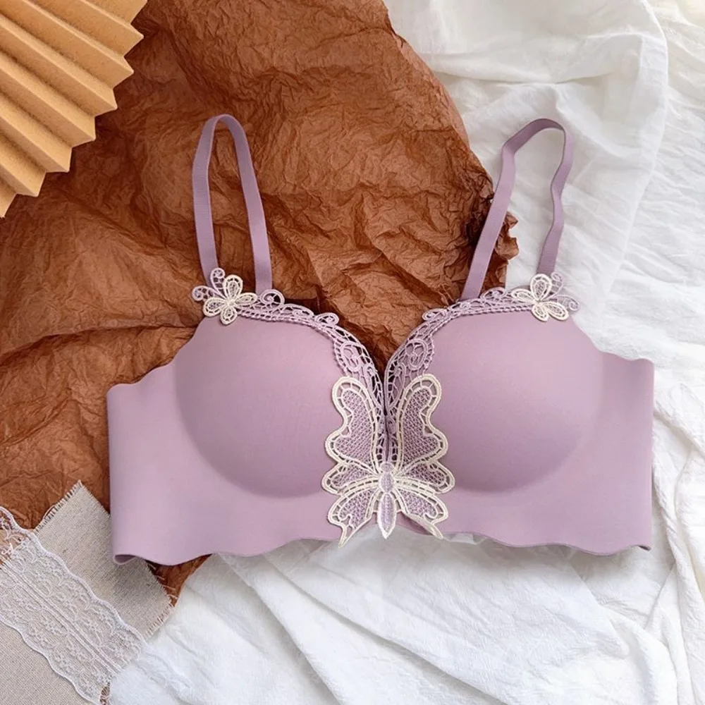 Japanese Style Sweet Bow Bra Wireless Push Up For Small Bust No Empty Cup Cute Teen Student Brassiere Ladies Underwear 32-38