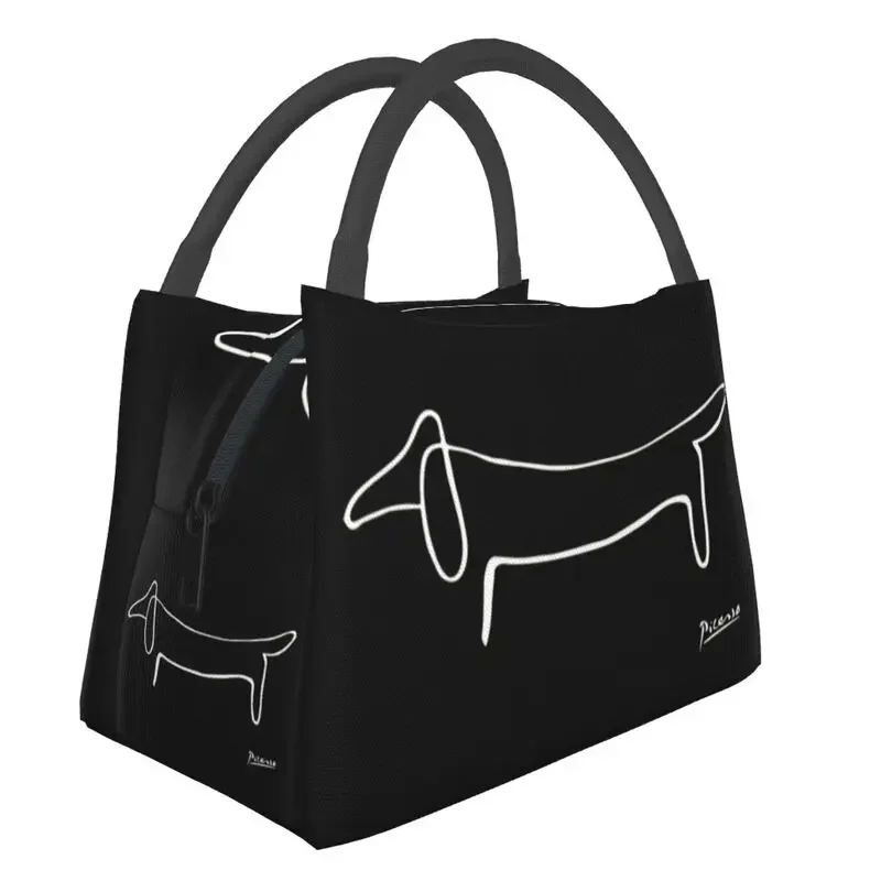 Pablo Picasso Insulated Lunch Bag for Women Resuable Dachshund Dog Lump Artwork Cooler Thermal Bento Box Work Picnic