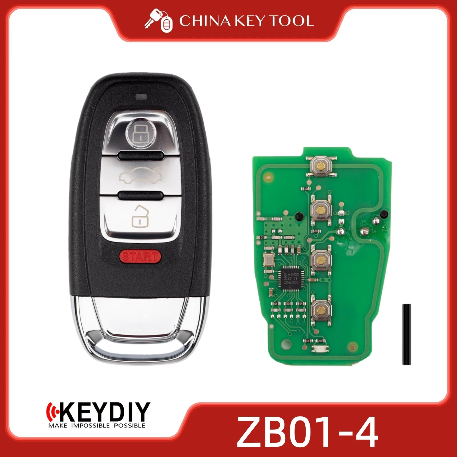 KEYDIY KD ZB01-4 Smart Remote Key for Keyless Entry Systems (1pc)