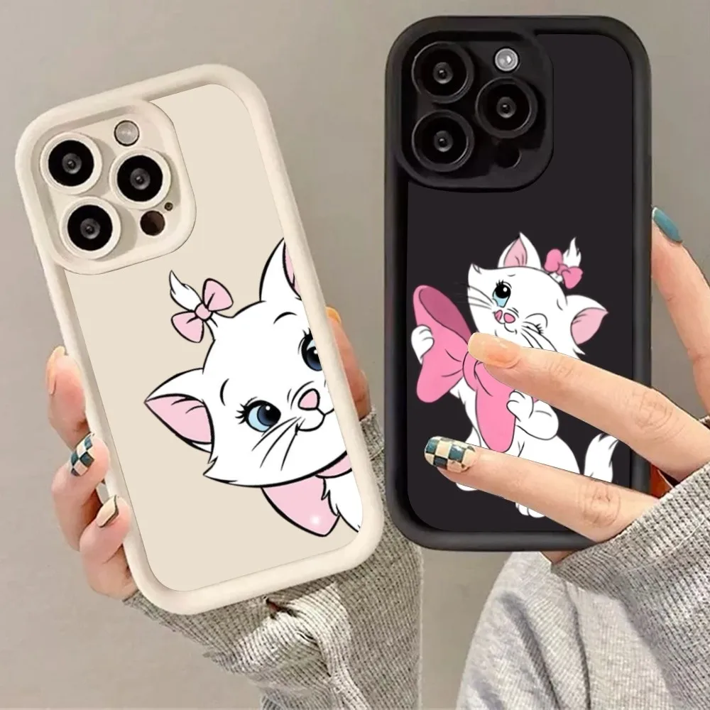 D-Disney Lovely M-Marie Cat Phone Case Leather Comfortable Feel And Good Quality For 14 15 16 Promax 12 Phone Case IPhone 13