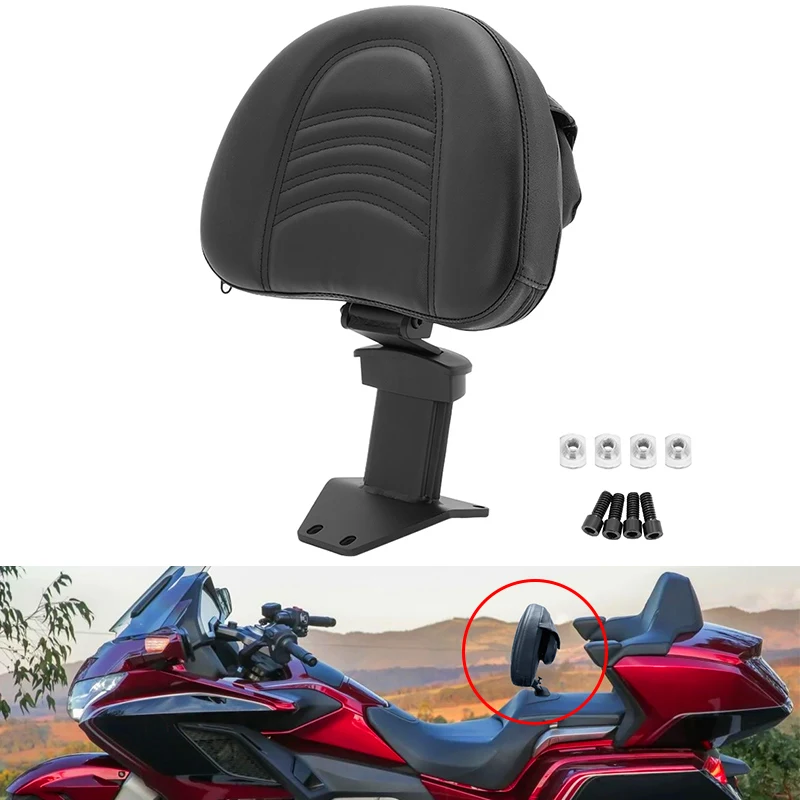 

Motorcycle Accessories Detachable Adjustable Plug in Driver Rider Seat Backrest Cushion Pad For Honda Goldwing GL1800 18-20