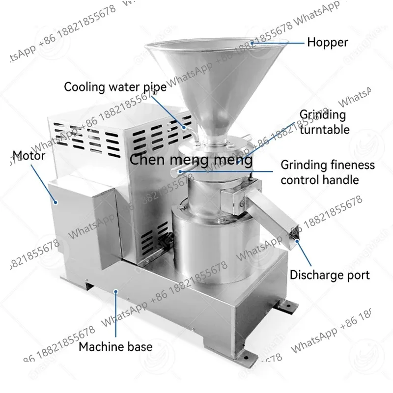 A55 متعددة الوظائف 300 كجم مطحنة غراء اللوز الصناعية الصغيرة ماكينة لب زبدة الفول السوداني للبيع