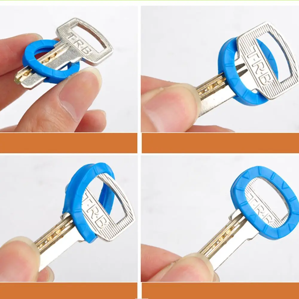 8 stücke weiche 8 stücke runde 24mm * 4mm home keys cap schlüssel ring silikon schlüssel abdeckungen