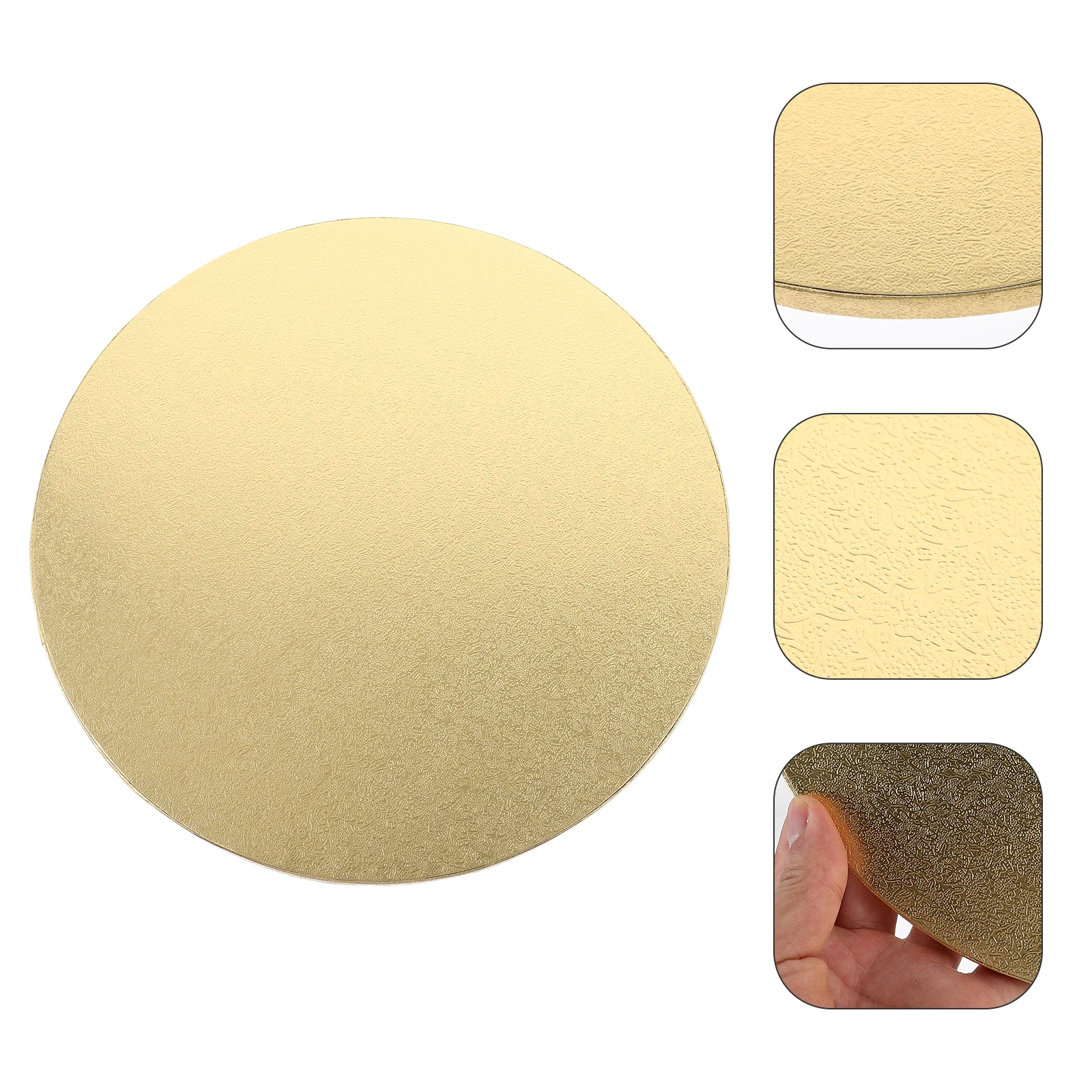 

10 Inch White Cake Drum Pad 12mm Thick Round Base Boards Perfect for Parties Weddings Decorative Cake Display Trays Kitchen Bar